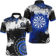 Polo Sport Fléchettes – Cible Bleu Royal & Effet Peinture - Polo Homme