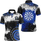 Polo Sport Fléchettes – Cible Bleu Royal & Effet Peinture - Polo Homme