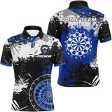 Polo Sport Fléchettes – Cible Bleu Royal & Effet Peinture - Polo Homme