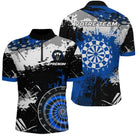 Polo Sport Fléchettes – Cible Bleu Royal & Effet Peinture - Polo Zippé Homme