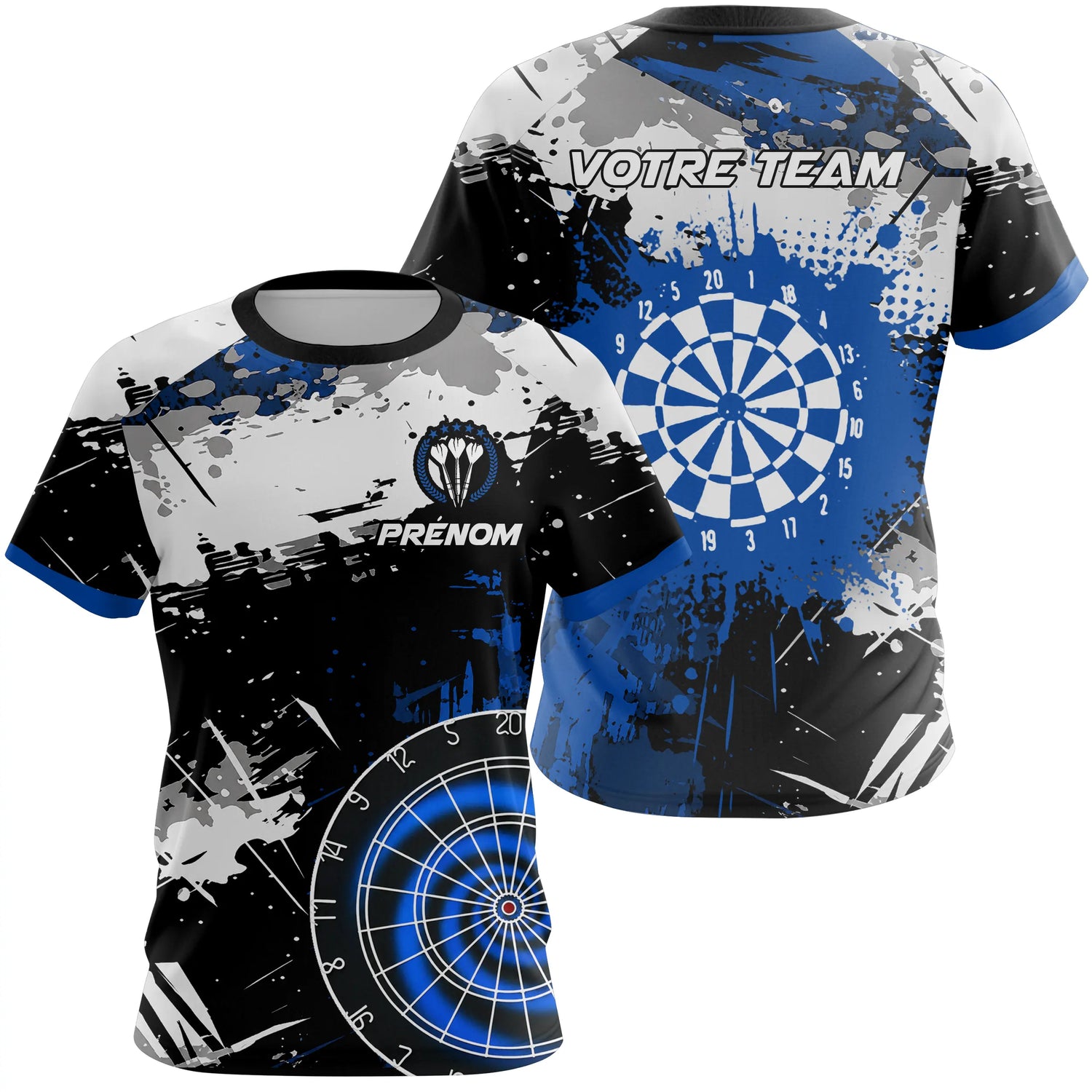 Polo Sport Fléchettes – Cible Bleu Royal & Effet Peinture - T-Shirt Femme
