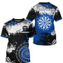 Polo Sport Fléchettes – Cible Bleu Royal & Effet Peinture - T-Shirt Homme