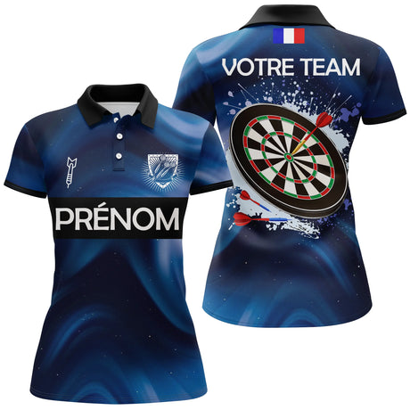 Polo Sport Fléchettes Personnalisé – Bleu Marine Éclatant - Polo Femme