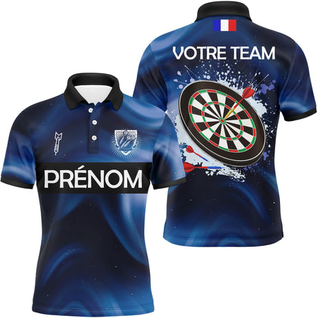 Polo Sport Fléchettes Personnalisé – Bleu Marine Éclatant - Polo Homme