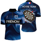 Polo Sport Fléchettes Personnalisé – Bleu Marine Éclatant - Polo Zippé Homme