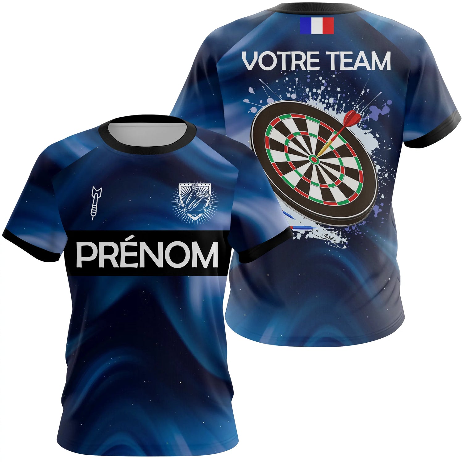Polo Sport Fléchettes Personnalisé – Bleu Marine Éclatant - T-Shirt Femme