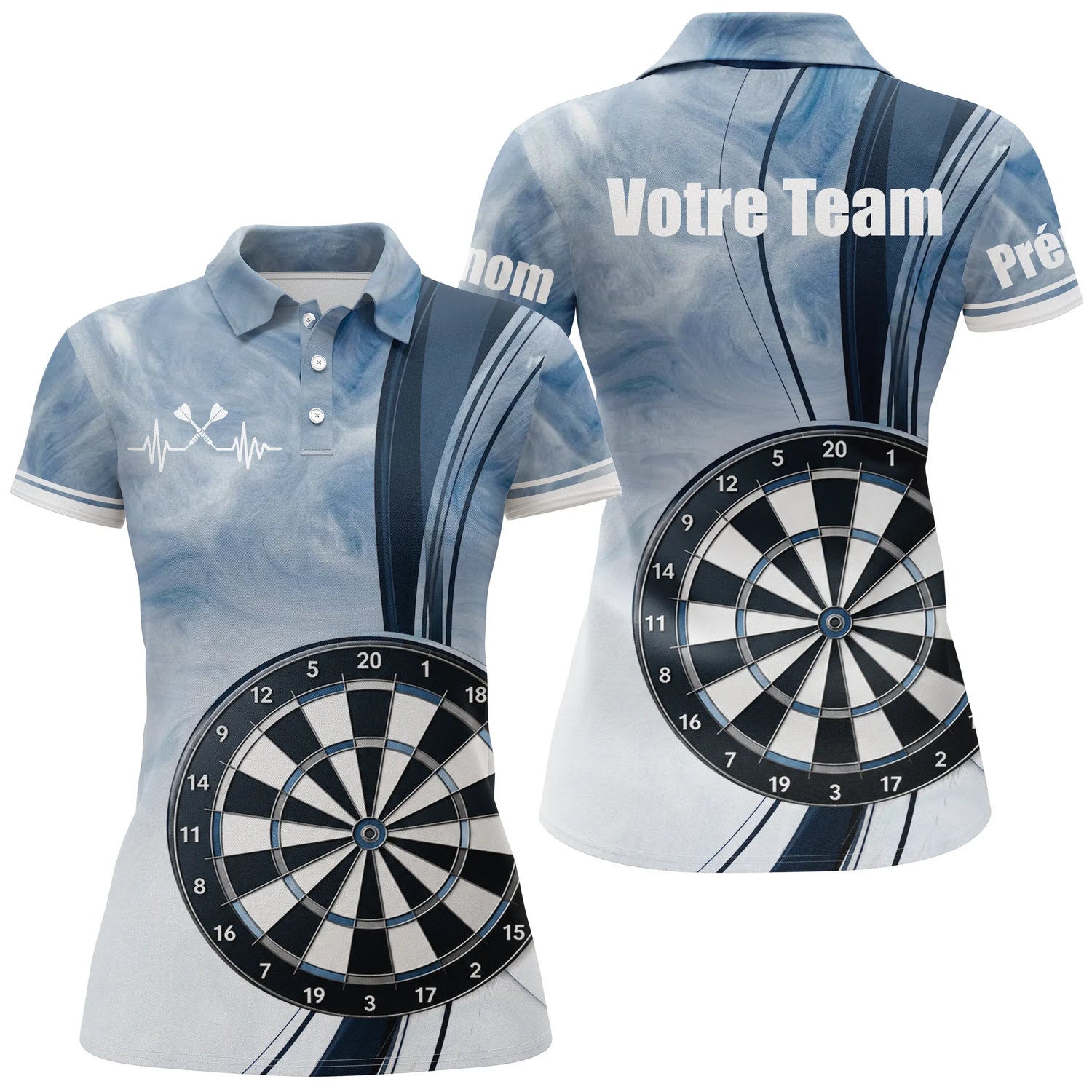Polo Sport Fléchettes Personnalisé – Design Cible Moderne - Polo Femme