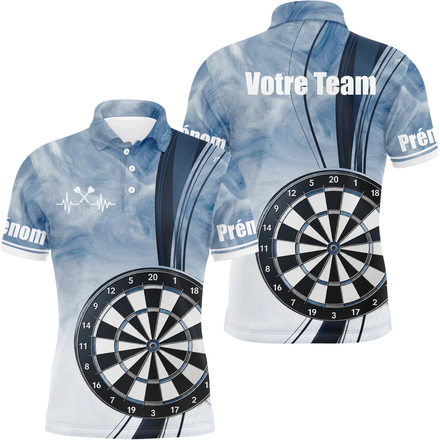 Polo Sport Fléchettes Personnalisé – Design Cible Moderne - Polo Homme