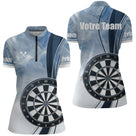 Polo Sport Fléchettes Personnalisé – Design Cible Moderne - Polo Zippé Femme