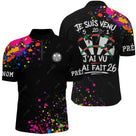 Polo Sport Fléchettes Personnalisé – Design Street Art - Polo Zippé Homme