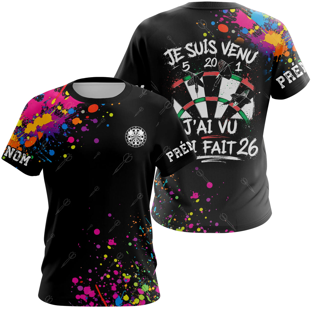 Polo Sport Fléchettes Personnalisé – Design Street Art - T-Shirt Femme