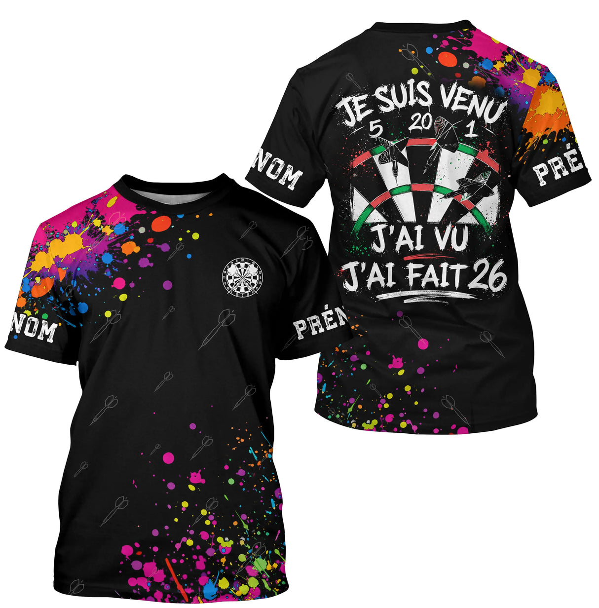 Polo Sport Fléchettes Personnalisé – Design Street Art - T-Shirt Homme