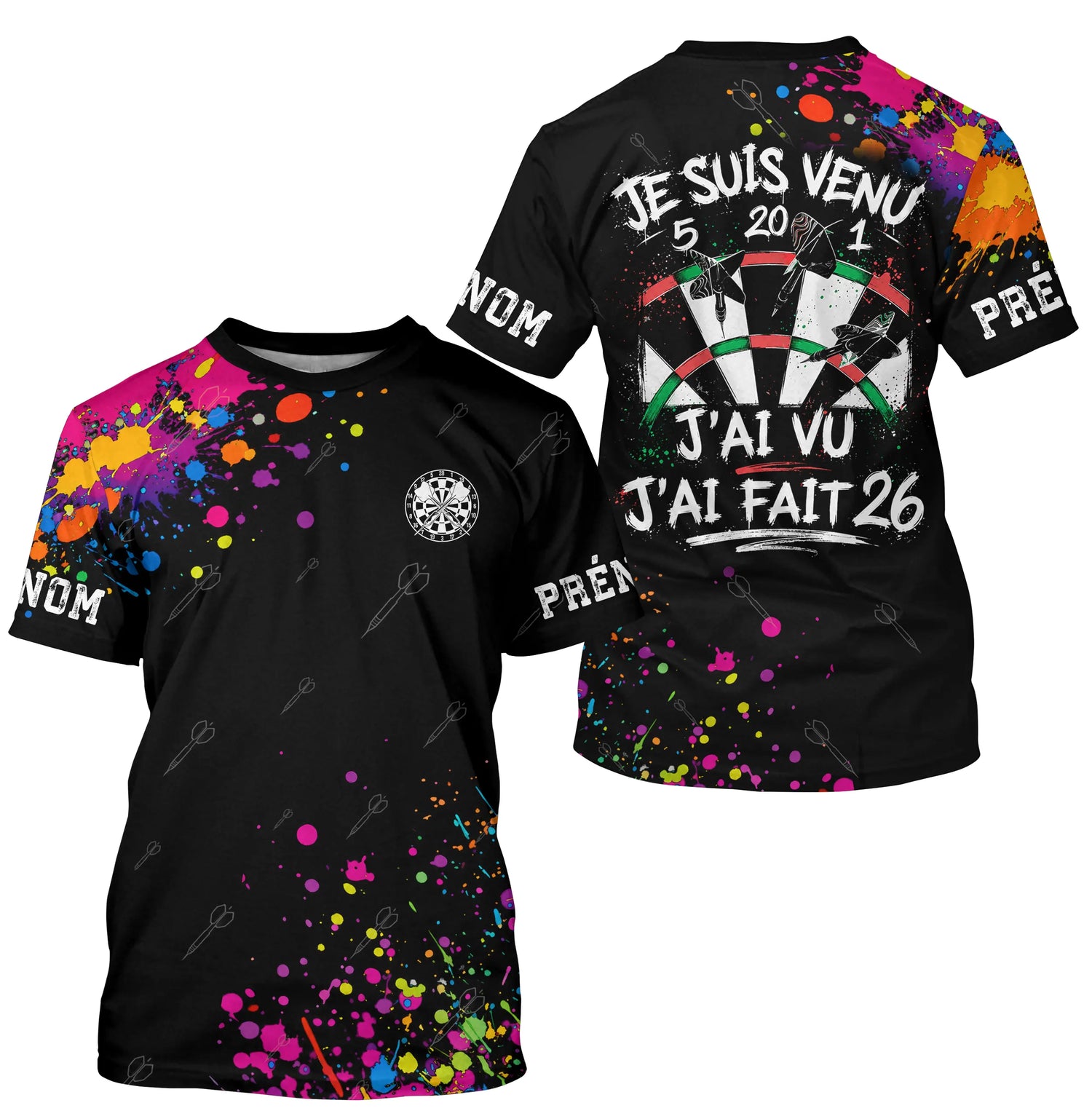 Polo Sport Fléchettes Personnalisé – Design Street Art - T-Shirt Homme
