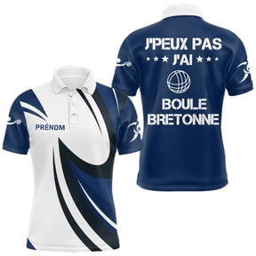 Polo Sport Pétanque Bretonne Personnalisé – Bleu Boule Passionnés - Polo Homme