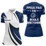 Polo Sport Pétanque Bretonne Personnalisé – Bleu Boule Passionnés - Polo Zippé Femme