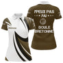 Polo Sport Pétanque Bretonne Personnalisé – Marron Boule Passionnés - Polo Femme