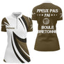 Polo Sport Pétanque Bretonne Personnalisé – Marron Boule Passionnés - Polo Zippé Femme