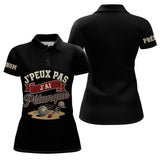 Polo Sport Pétanque Noir Personnalisé - J'peux Pas J'ai Pétanque - Polo Femme