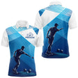 Polo & T-Shirt Pétanque Personnalisé - Design Bleu Rayé Prénom - Polo Homme