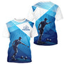 Polo & T-Shirt Pétanque Personnalisé - Design Bleu Rayé Prénom - T-Shirt Homme