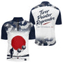 Polo Tenue Club Pétanque Personnalisé - Bleu Camo Équipement - Polo Zippé Homme
