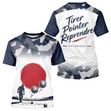 Polo Tenue Club Pétanque Personnalisé - Bleu Camo Équipement - T-Shirt Homme