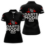 Polo Tenue Fléchettes Homme Femme - Noir Rouge Personnalisé - Polo Femme