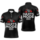 Polo Tenue Fléchettes Homme Femme - Noir Rouge Personnalisé - Polo Homme