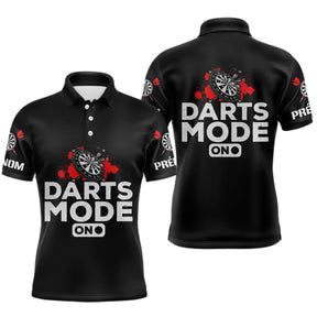 Polo Tenue Fléchettes Homme Femme - Noir Rouge Personnalisé - Polo Homme
