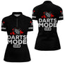 Polo Tenue Fléchettes Homme Femme - Noir Rouge Personnalisé - Polo Zippé Femme