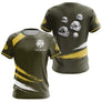 Polo Tenue Pétanque Club - Personnalisé Vert Olive & Or - T-Shirt Femme