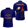 Polo Tournois Pétanque Homme Femme - Bleu Roi Passion Boules - Polo Zippé Homme