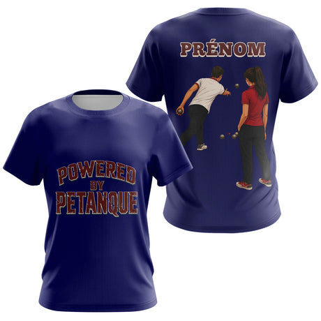 Polo Tournois Pétanque Homme Femme - Bleu Roi Passion Boules - T-Shirt Femme
