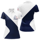 Polo de Pétanque Personnalisé - Bleu & Blanc Homme Femme - Polo Femme