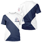 Polo de Pétanque Personnalisé - Bleu & Blanc Homme Femme - T-Shirt Homme