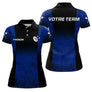 Polo Équipe Fléchettes - Bleu & Noir Personnalisé - Polo Femme