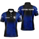 Polo Équipe Fléchettes - Bleu & Noir Personnalisé - Polo Homme