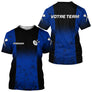 Polo Équipe Fléchettes - Bleu & Noir Personnalisé - T-Shirt Homme
