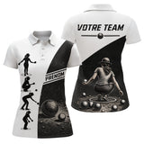 Polo Équipe Pétanque - Noir & Blanc Personnalisé - Polo Femme