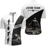 Polo Équipe Pétanque - Noir & Blanc Personnalisé - Polo Zippé Homme