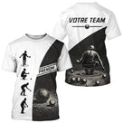 Polo Équipe Pétanque - Noir & Blanc Personnalisé - T-Shirt Homme