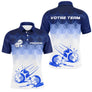 Polo Équipe Pétanque Personnalisé - Bleu Blanc Degradé - Polo Homme