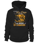 Pêche De La Carpe, Canne À Pêche, Cadeau Humour Pêcheur, Je Sauve La Carpe De L'eau, Passion Pêche, Bière - VEPECA017 Sweat à Capuche Noir