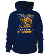 Pêche De La Carpe, Canne À Pêche, Cadeau Humour Pêcheur, Je Sauve La Carpe De L'eau, Passion Pêche, Bière - VEPECA017 Sweat à Capuche Marine