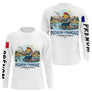 Sweat Blanc Pêcheur Français - Capuche & Design Humour - Long Sleeve Homme