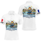 Sweat Blanc Pêcheur Français - Capuche & Design Humour - Polo Homme