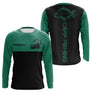 Sweat Capuche Pêche Carpe - Personnalisé Vert Et Noir - Long Sleeve Homme