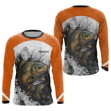 Sweat À Capuche Pêche Carpiste  - Orange & Blanc Personnalisé - Long Sleeves Homme