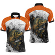 Sweat À Capuche Pêche Carpiste  - Orange & Blanc Personnalisé - Polo Homme