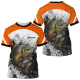 Sweat À Capuche Pêche Carpiste  - Orange & Blanc Personnalisé - T-Shirt Homme